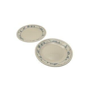 Corelle First of Spring Salad Plates 6.5” Blue Floral Set of 2 Vintage USA